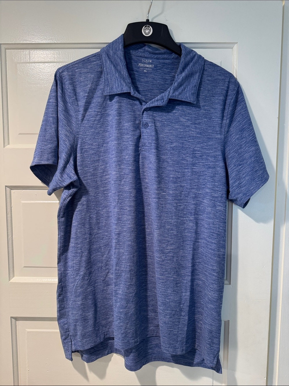 J. Crew Heathered Blue Performance Polo